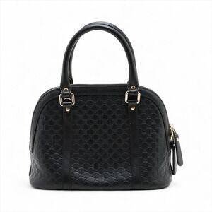Gucci Leather Handbag Black ssima